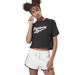 Crop Top Damskie Reebok Classic Vector Czarne PL 18LJCHS